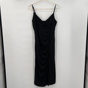 Premier Amour Black Ruched Midi Dress 14